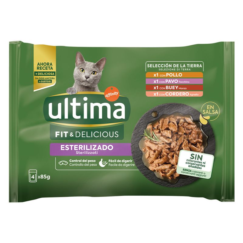 Ultima Cat Sterilised 48 x 85g Meat Selection