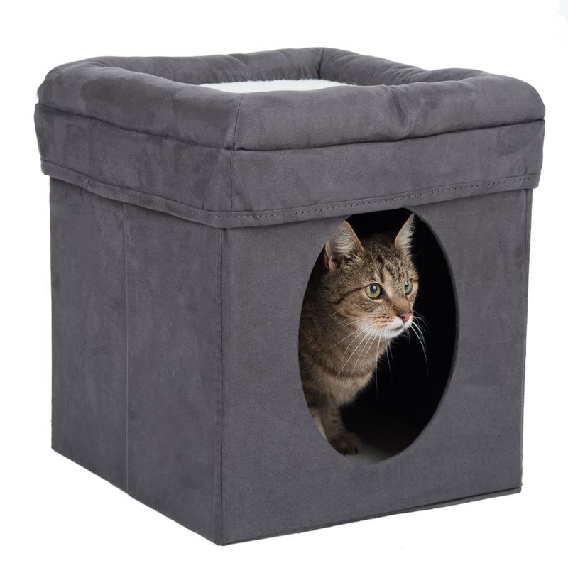 Collapsible Cube Cat Den 39 x 39 x 42 cm (L x W x H)