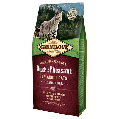 Carnilove Cat Hairball Control duck & pheasant 6 kg