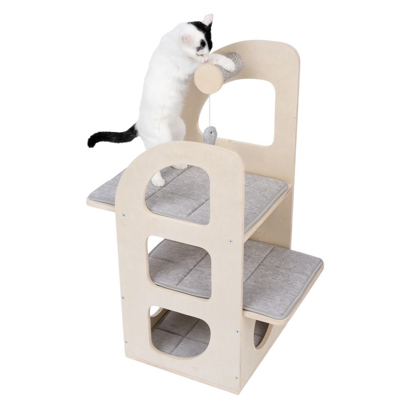TIAKI Aidan Cat Scratching Tree Light Grey