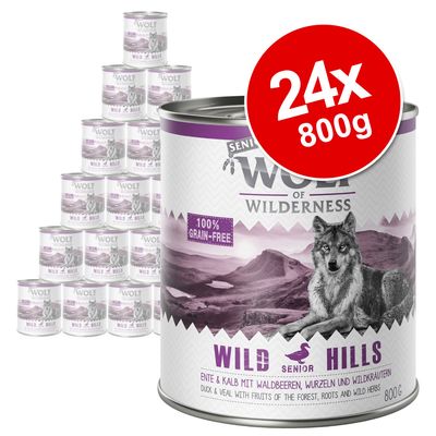 Wolf of Wilderness Senior Saver Pack 24 x 800g Mixed Pack