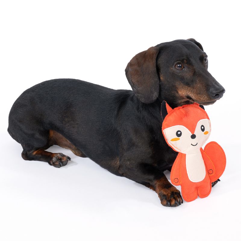 TIAKI Squeaky Fox Dog Toy 19 x 12 x 4 cm (L x W x H)