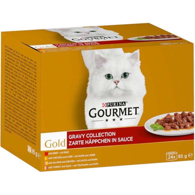 Gourmet Gold Wet Cat Food Jumbo Pack 96 x 85g Tender Chunks in Gravy (96 x 85g)