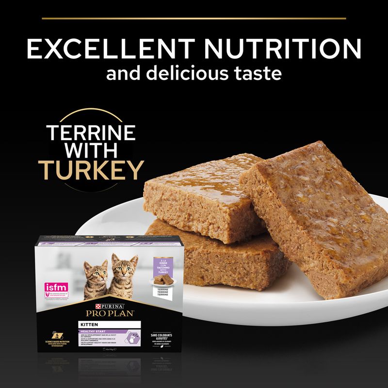 PURINA PRO PLAN Kitten Healthy Start 10 x 75g Turkey