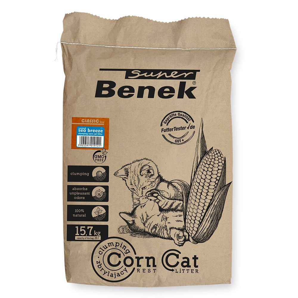 Super Benek Corn Cat Sea Breeze 25l (approx. 15.7kg)