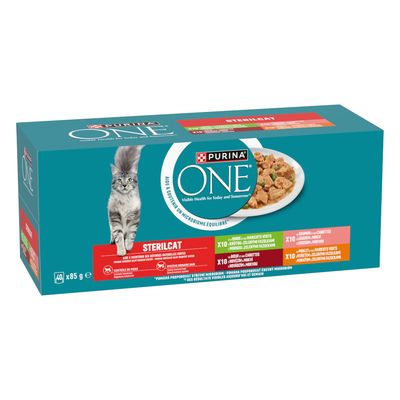PURINA ONE Sterilcat 40 x 85g Mixed Pack (4 Flavours)