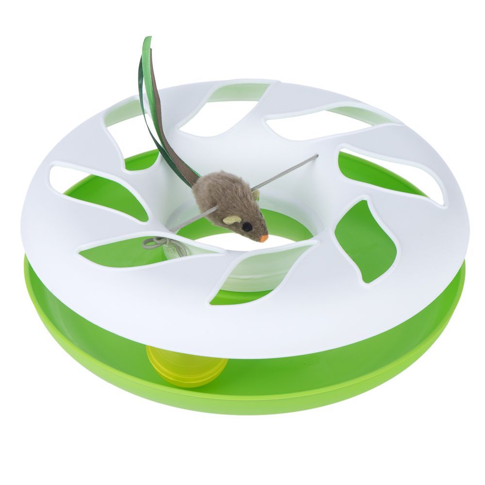 Roundabout Cat Toy 1 Toy (White/Green)