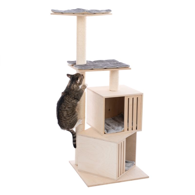 Natural Paradise Silene Cat Tree Light Grey