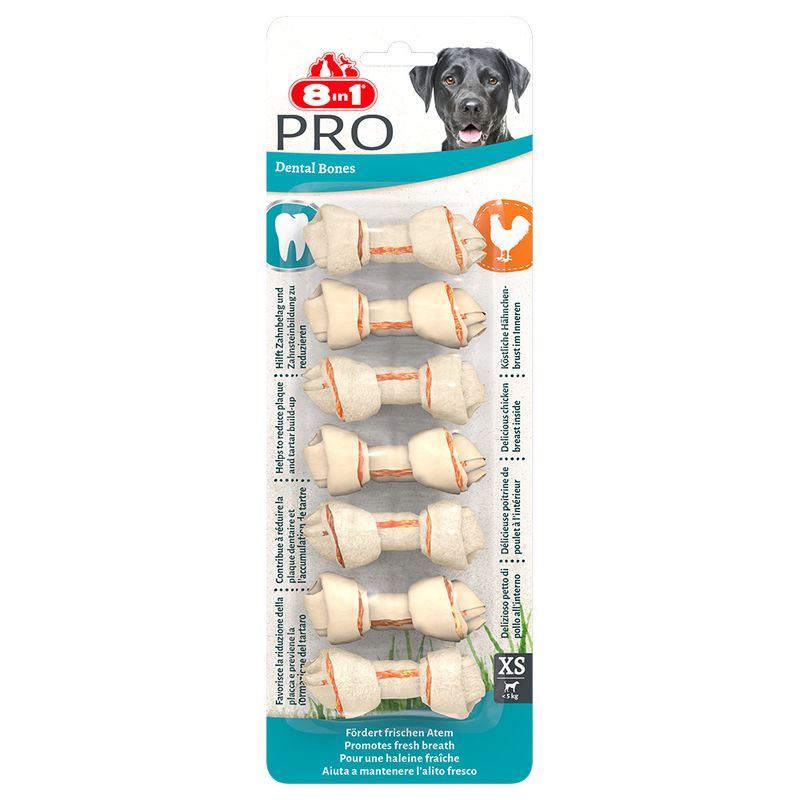 8in1 Pro Dental Chew Bones - Chicken XS (21 Bones)