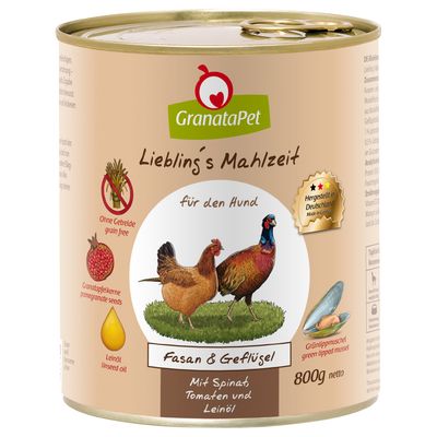 GranataPet Liebling's Mahlzeit 12 x 800g Veal & Rabbit