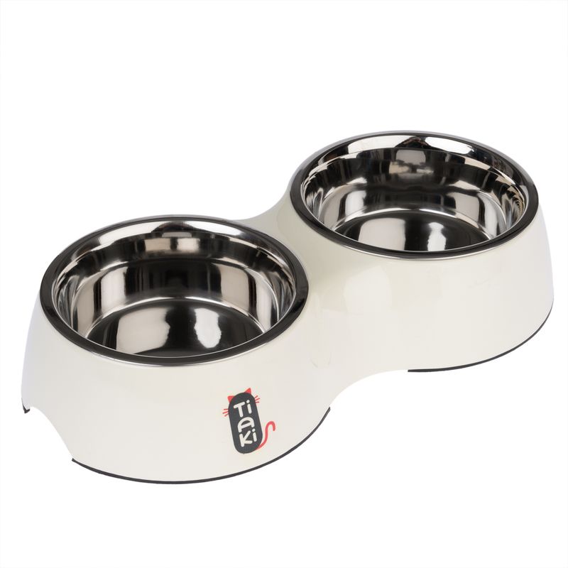 TIAKI Melamine Double Bowl 2 x 800ml, each diameter 16cm