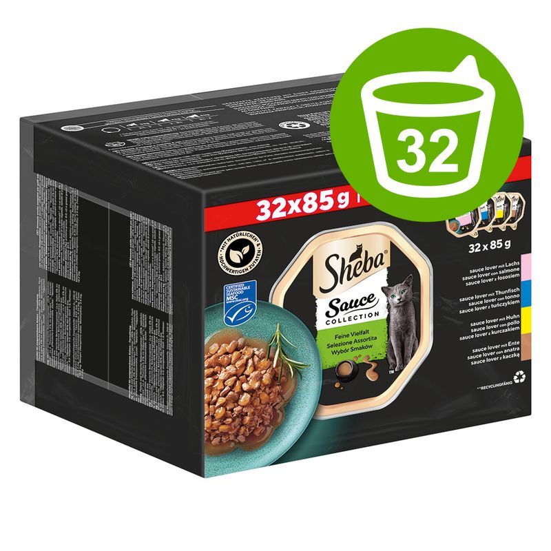 Sheba Varieties Multipack Saver Pack 32 x 85g Poultry Collection Select Slices in Gravy