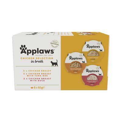 Applaws Cat Pot Multipack Selection 8 x 60g Chicken Selection
