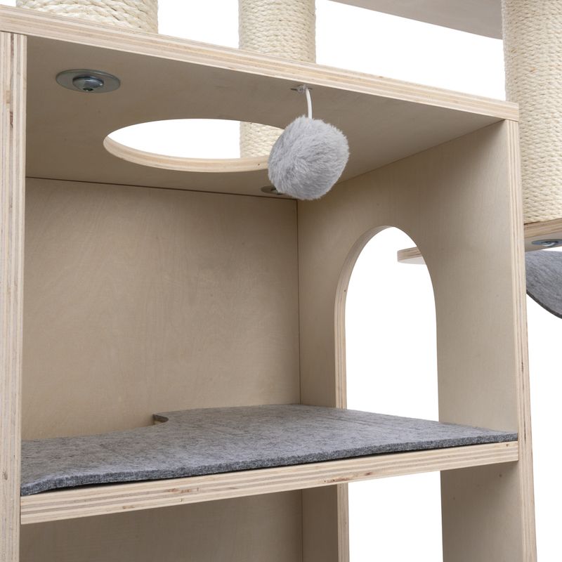 Modern Living Roca Cat Scratching Tree Light Grey