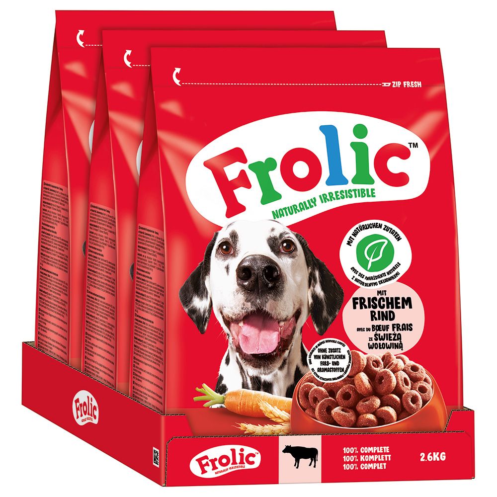 Frolic Complete with Beef 7.8kg (3 x 2.6kg)