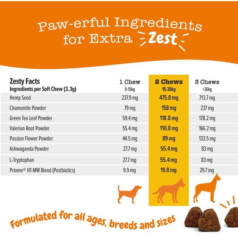 Zesty Paws Calming Chews Behaviour - Turkey 90 Chews