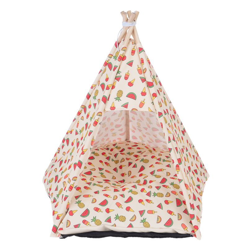 TIAKI Tropical Teepee Pet Den approx. diameter 65 x (H) 75 cm