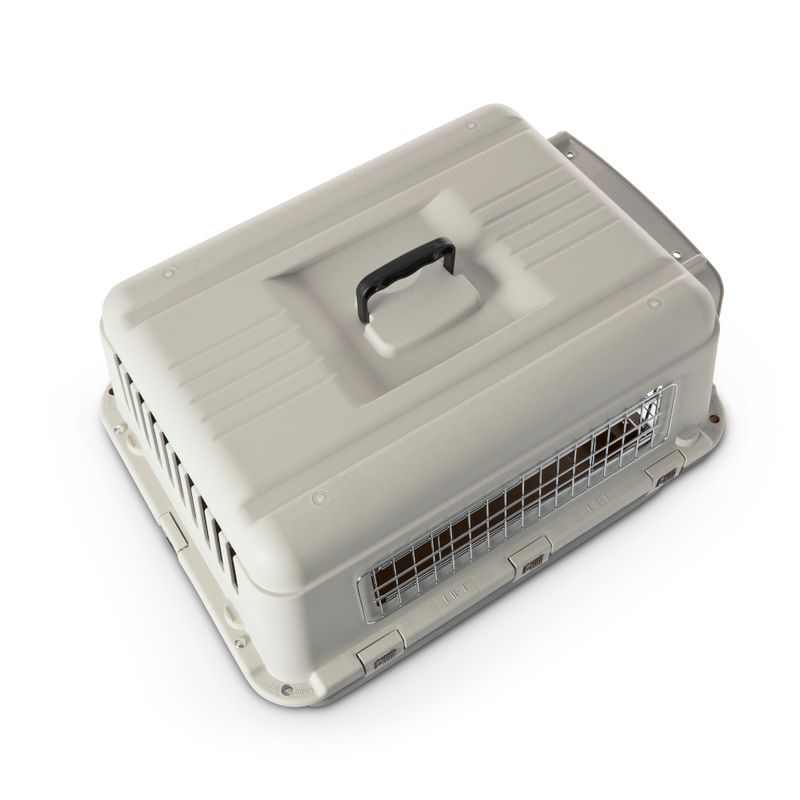 Feria Transport Crate with Wheels Size 5 (M): Dark Grey / Beige