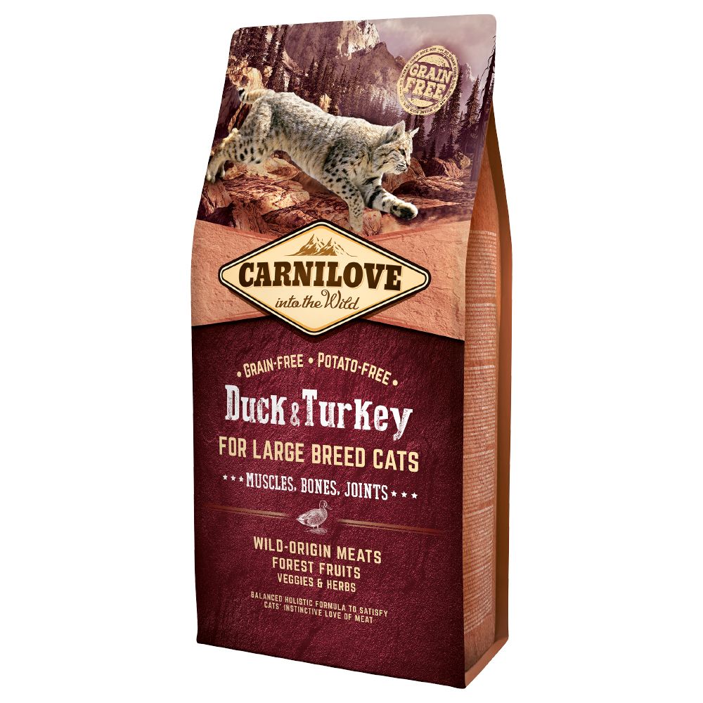 Carnilove Duck & Turkey for Large Breed Cats Muscles, Bones, Joints 6 kg