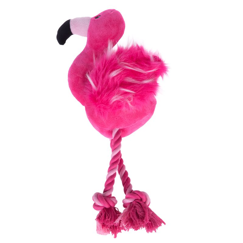 Flamingo Dog Toy with Rope 1 Toy
