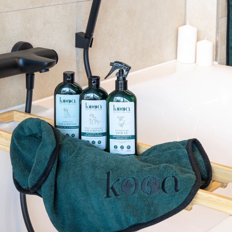 kooa Deluxe Microfibre Dog Bathrobe XS: approx. 25cm Back Length