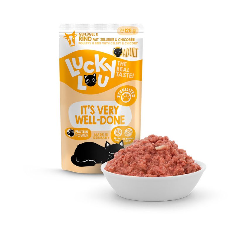 Lucky Lou Sterilized 16 x 125 g Poultry