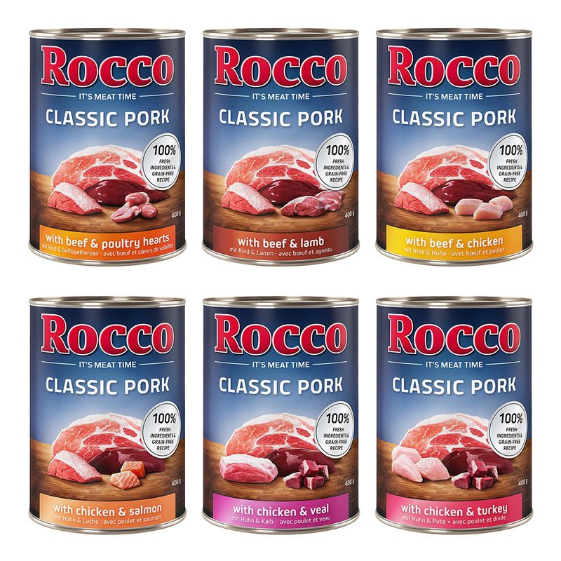 Rocco Classic Pork Saver Pack 24 x 400g Mixed Pack (6 Varieties)