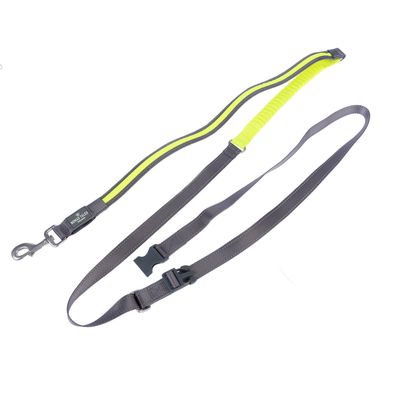 Nomad Tales Spirit USB LED Jogging Lead - Neon Yellow & Grey 180 - 250 cm Length, 25mm Width