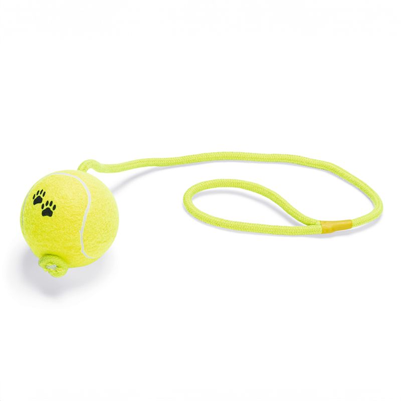 Karlie Tennis Ball with Rope approx. 8 x 18cm (diameter x H)