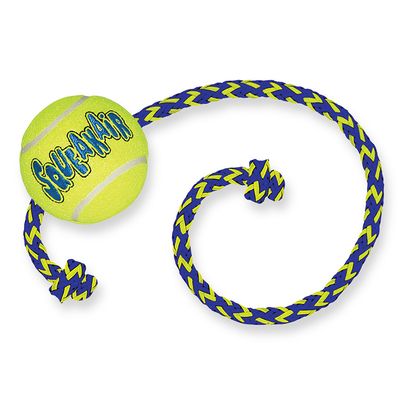 KONG SqueakAir Ball with Rope M/L