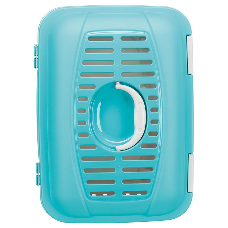 Trixie Midi-Capri Pet Carrier 44 x 33 x 32 cm (L x W x H) (Light Grey/Turquoise)