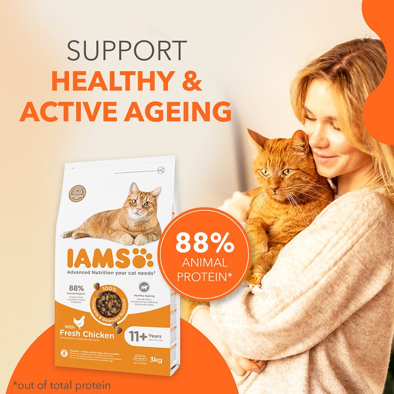 IAMS Advanced Nutrition Senior Cat 11+ with Chicken 3kg