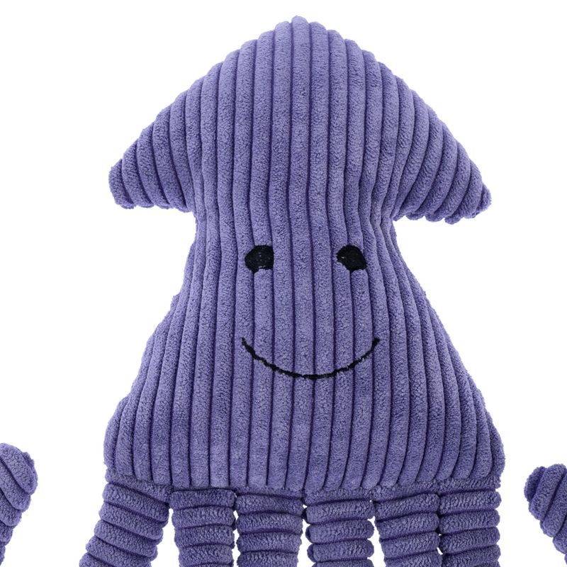 TIAKI Hook Corduroy Squid Dog Toy approx. 29 x 12 x 5 cm (L x W x H)