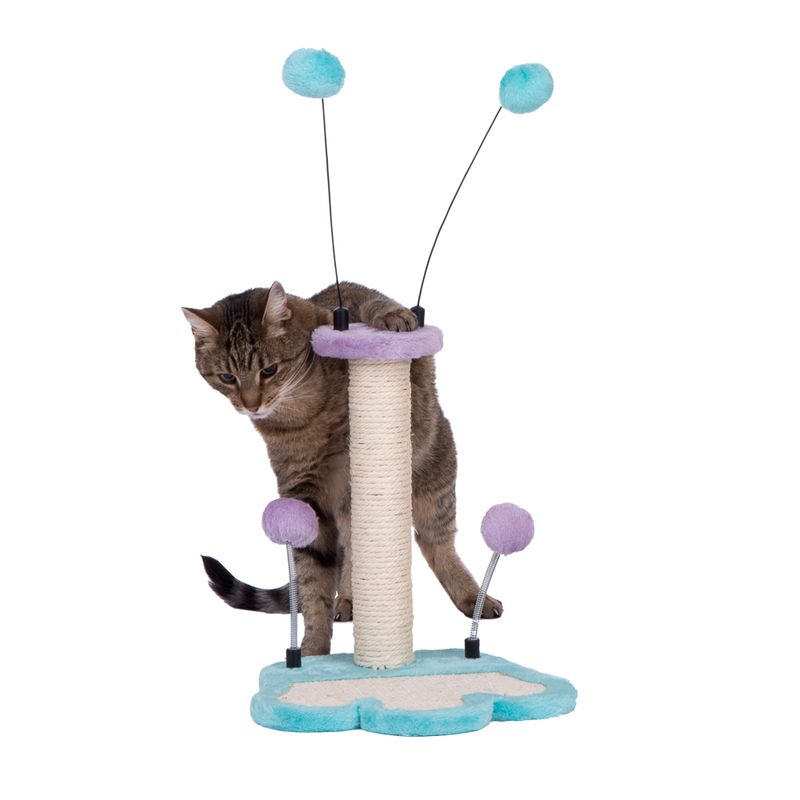 Finny Cat Scratching Post Blue/pink