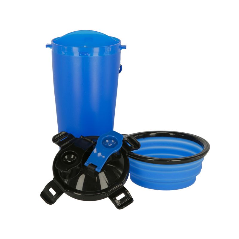 Kerbl Pet Food & Water Container with Travel Bowl 2 x 350ml + 250ml Travel Bowl