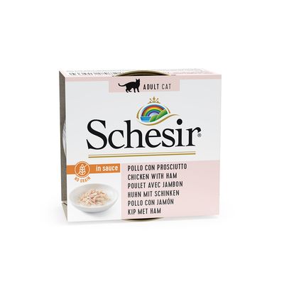 Schesir in Natural Gravy 6 x 70g Chicken & Ham