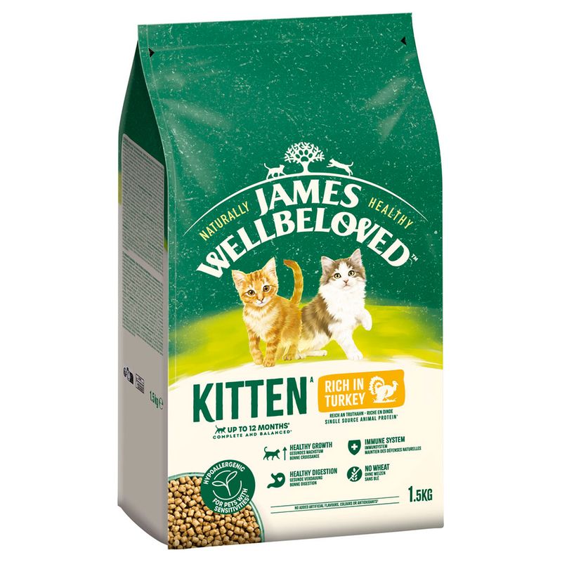James Wellbeloved Kitten Hypoallergenic Turkey & Rice 1.5kg