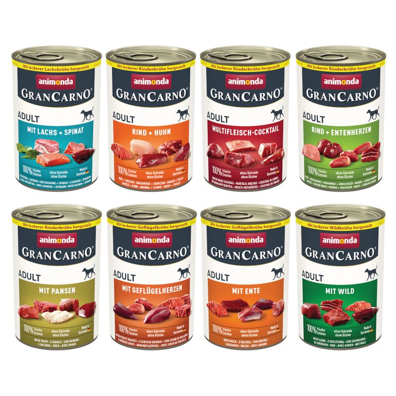 animonda GranCarno Adult Mixed Pack 48 x 400g Mixed Pack (8 Varieties)