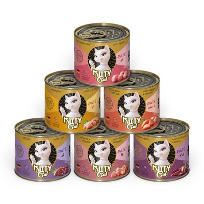 Kitty Cat Adult Pate 6 x 200g Mixed Pack I (6 Varieties)