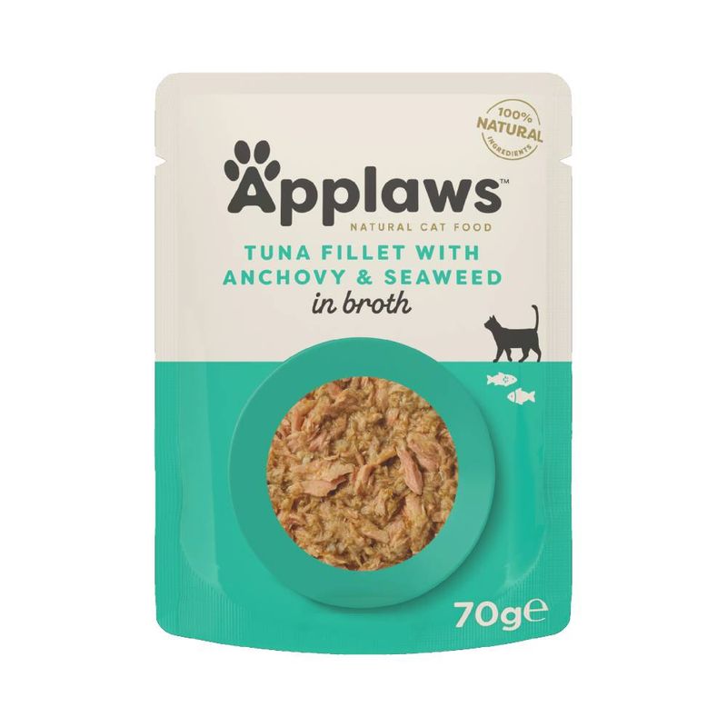Applaws Cat Food Pouches in Broth Tuna & Pacific Prawns (12 x 70g)