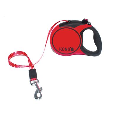 KONG Terrain Dog Lead - Red S: up to 20kg, Length approx. 5m