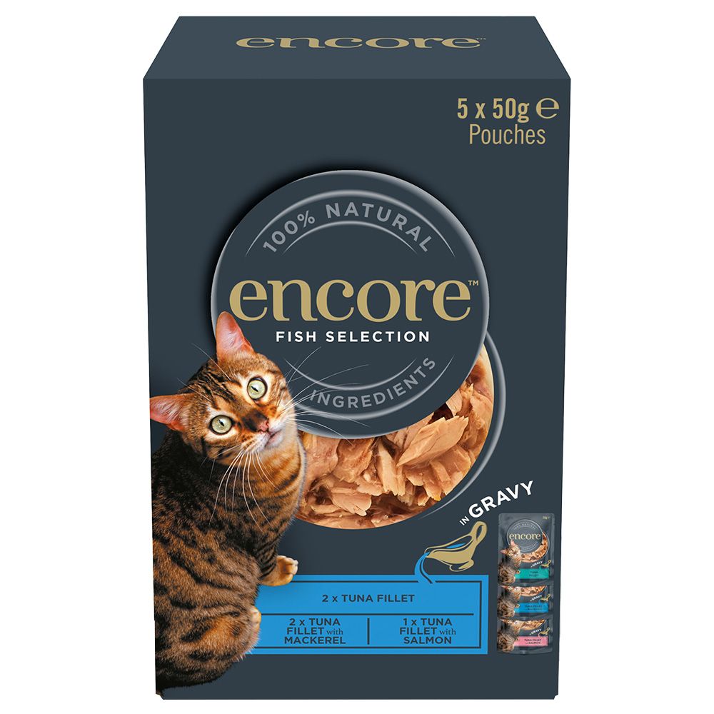 Encore Cat Gravy Pouch Mix 5 x 50g Chicken Selection (3 Varieties)