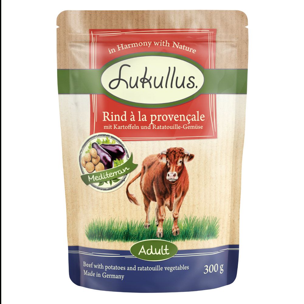 Lukullus Natural Grain-free Pouches 6 x 300g Duck & Veal