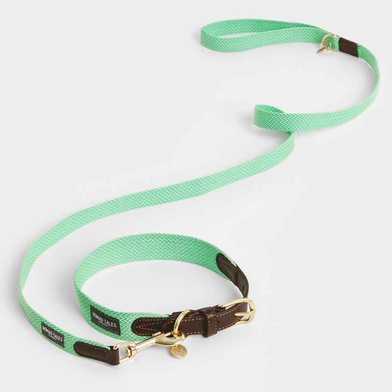 Nomad Tales Bloom Collar, mint Size XS: 30 - 36 cm neck circumference, W 25 mm
