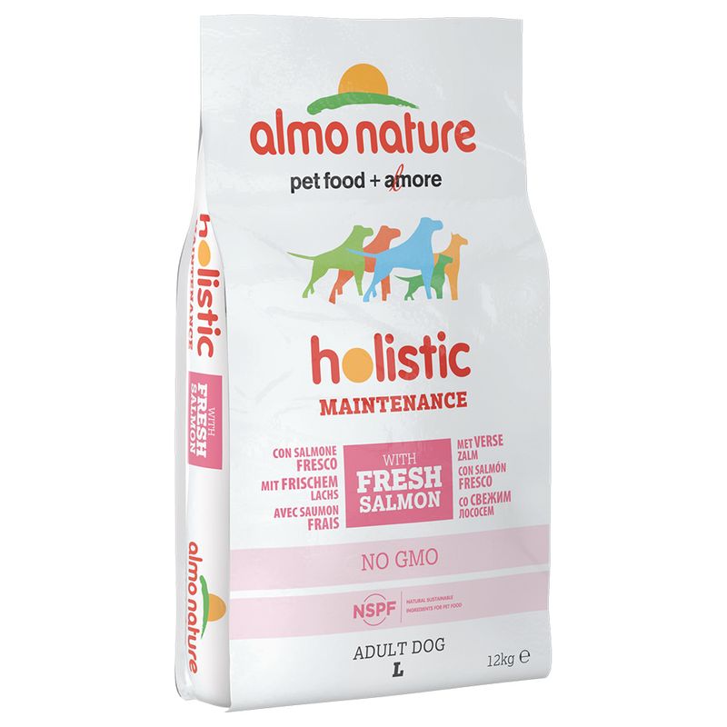 Almo Nature Holistic Large Adult Salmon & Rice Kibble for Dogs 12kg