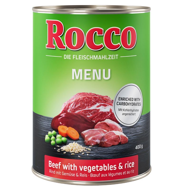 Rocco Menu Saver Pack 24 x 400g Beef, Vegetables & Rice