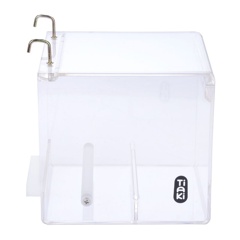 TIAKI No-Mess Acrylic Bird Feeder Size S: 13 x 14 x 13cm (L x W x H)