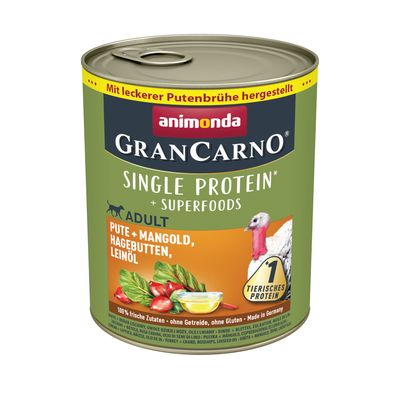 animonda GranCarno Superfoods Adult 24 x 800g Chicken, Spinach, Raspberries & Pumpkin Seeds