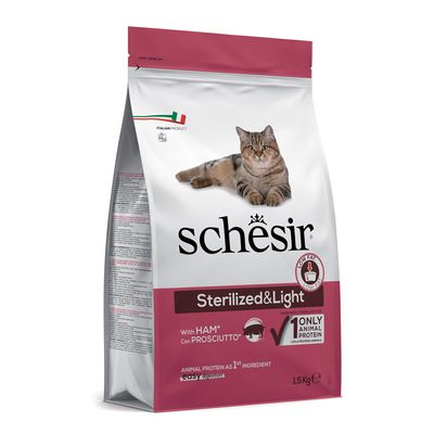 Schesir Sterilised & Light with Ham 1.5kg