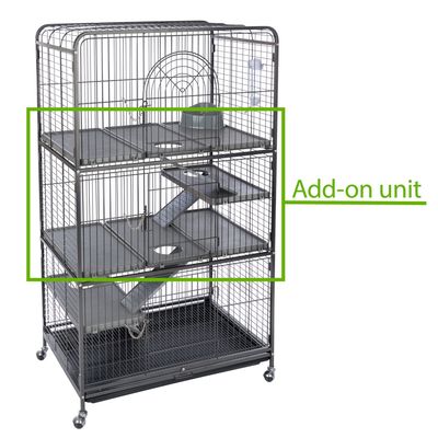 TIAKI Villa Small Pet Cage Main Cage: 79 x 52 x 99.5cm (L x W x H)